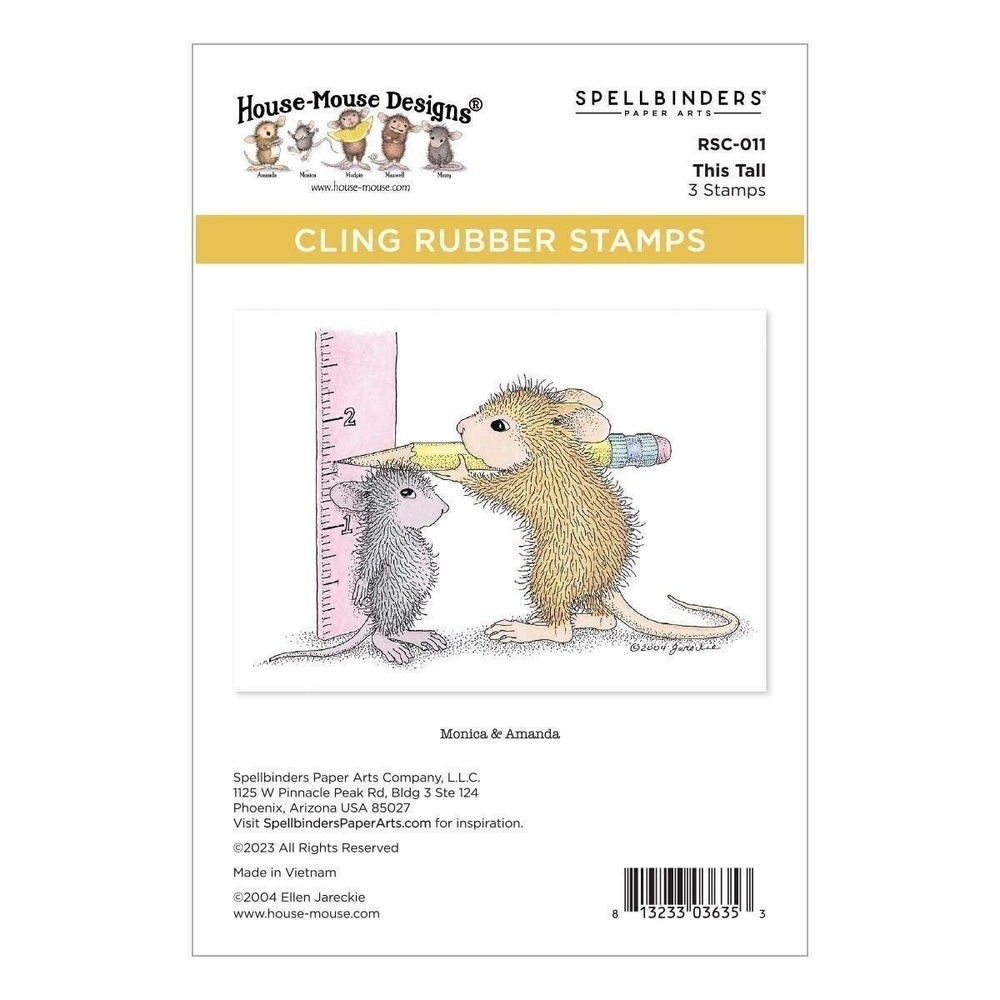 House-Mouse Designs This Tall Cling Rubber Stamp Set Spellbinders RSC-011 New